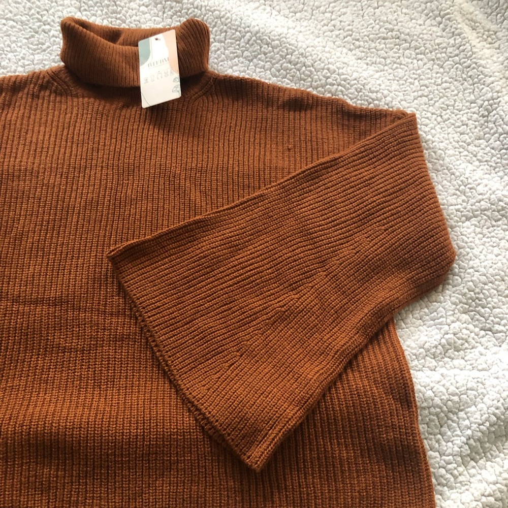 Elegant Rust Turtleneck Sweater - Picture 3 of 4